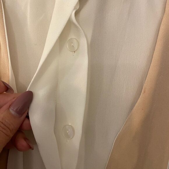 Alexis 100% silk tie blouse, L - Picture 10 of 13